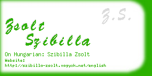 zsolt szibilla business card